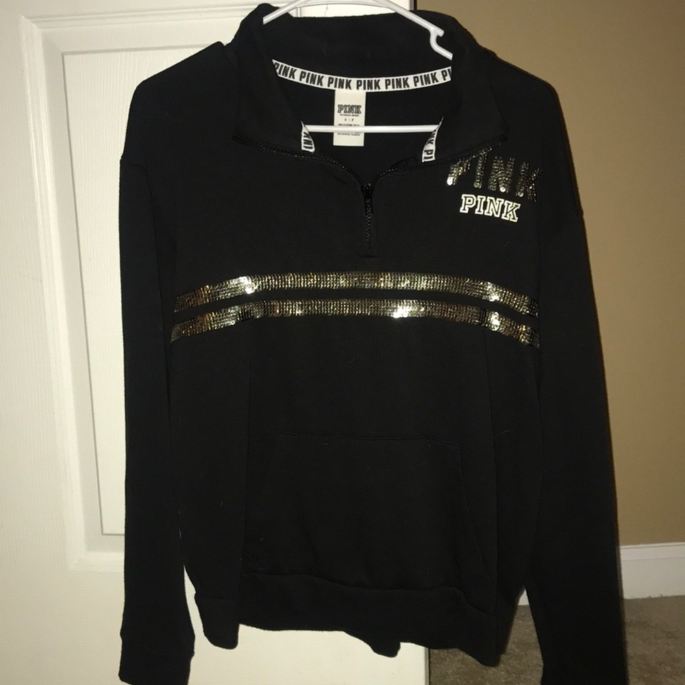 PINK Black Quarter Zip